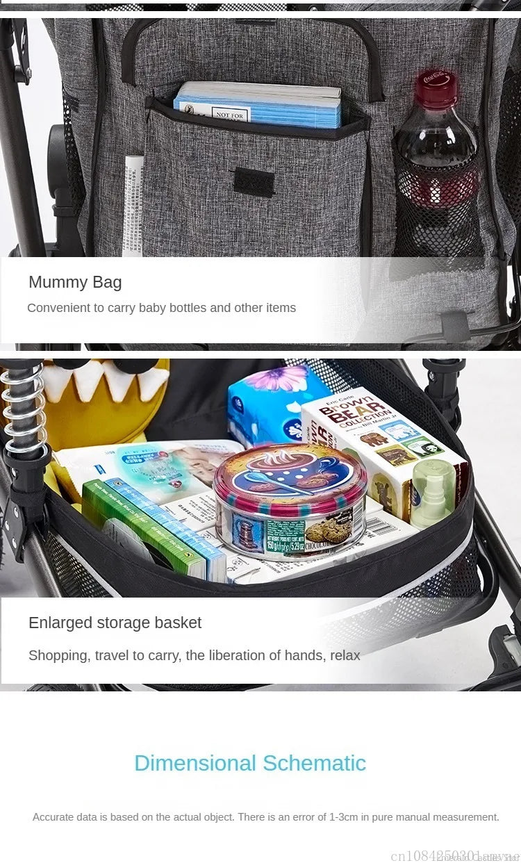 Baby stroller 3 in 1 stroller folding two-sided child four seasons kinderwagen baby carriage  high landscape Newborn Travelling