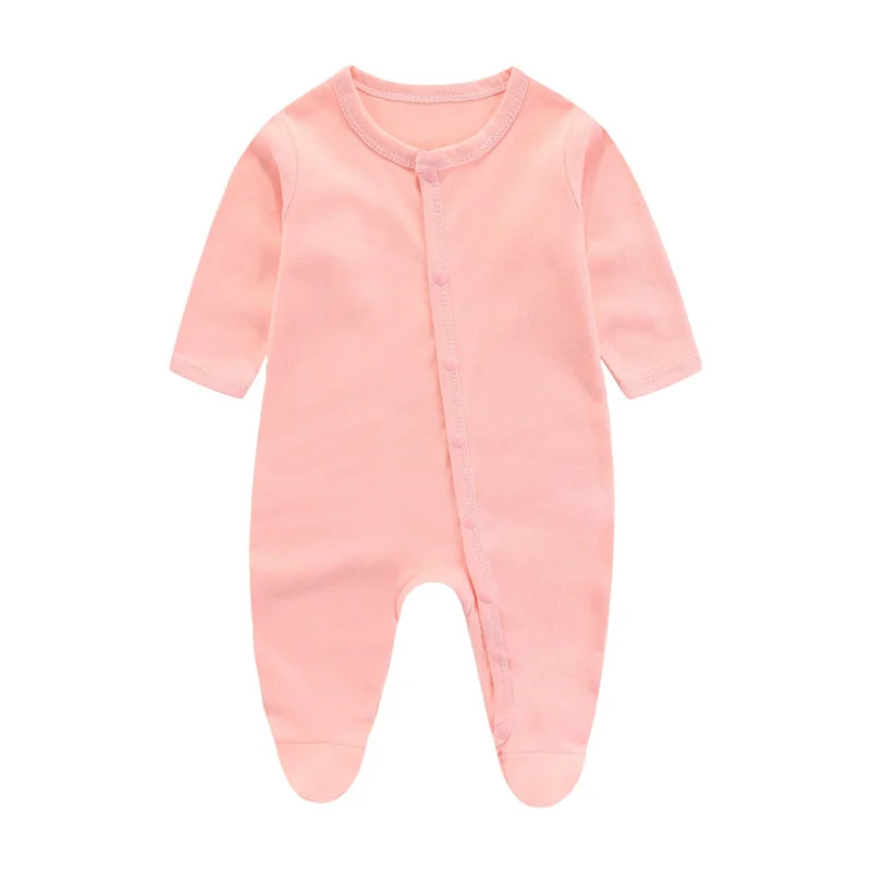 Newborn Bodysuit Cotton Autumn and Winter Long Sleeve Baby Onesies Soft Baby Clothes Footed Onesies Cartoon Boys Romper 0-9Month