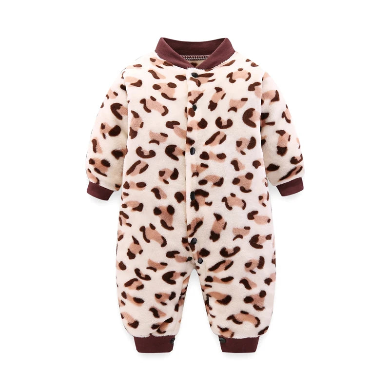 Unisex Baby Romper Jumpsuit Soft Flannel 0 To 18 Months Spring Winter Clothes For Newborns