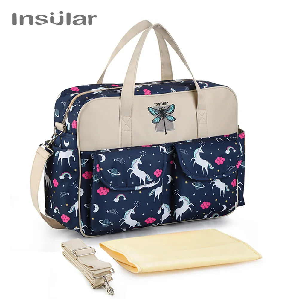 New Style Waterproof Diaper Bag Large Capacity Messenger Travel Bag Multifunctional Maternity Baby Stroller Bag