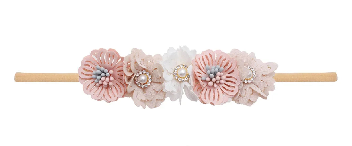 Headbands Cotton Floral Breathable Elastic For Newborns 0-12 Months