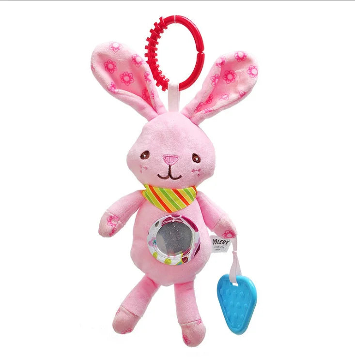 Newborn Plush Stroller Toy Rattle Mobile Cartoon Animal Hanging Bell Educational Musical Toy 0 To 12 Months Unisex