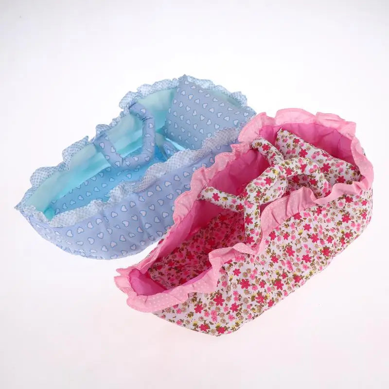 Hand Pull Basket Dollhouse Accessory Cute Design Fit Dolls Under 35cm Dress Up Toy Gift For Little Girls