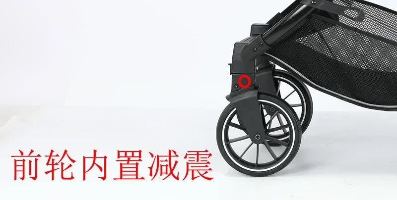 Light Baby Stroller Can Sit Lie Down One-click Folding Pushchair High Landscape Pram Shock-absorbing Newborn Carriage