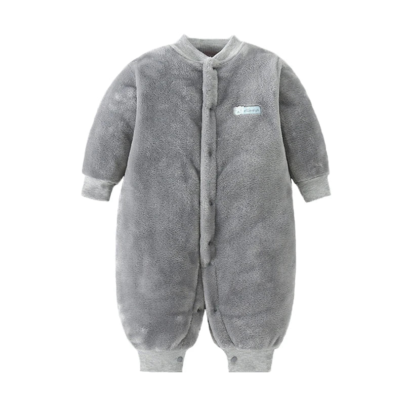 Unisex Baby Romper Jumpsuit Soft Flannel 0 To 18 Months Spring Winter Clothes For Newborns