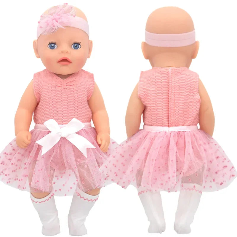 14" Baby Doll Girl Boy Clothes Overall 36cm Doll Outfit Rompers Toys Clothing