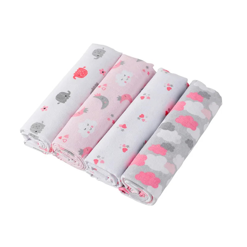 Receiving Blanket Flannel 76x76 cm Four Pack Oversized Swaddle