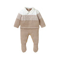 Newborn Baby Romper Knitted Infant Children Clothes Fashion Striped 0-9M Overalls Boy Girl Jumpsuit Long Sleeve Autumn Foot Wrap