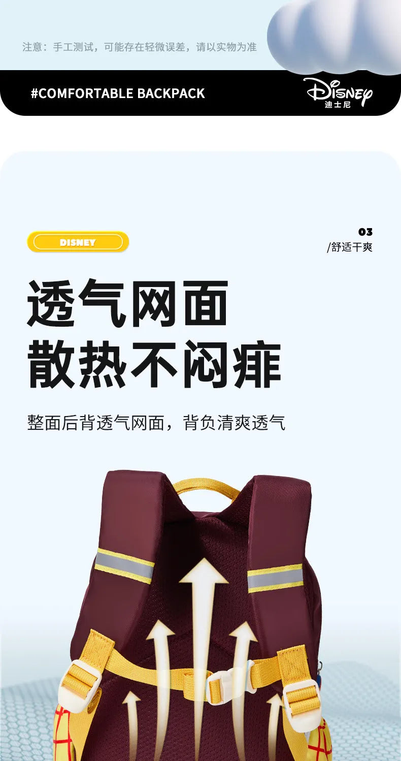 Toy Story Orthopedic Backpack Woody Buzz Lightyear Rex Ultra Light Spine Protection School Bag Kindergarten Primary Student Gift