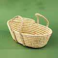 Straw Basket Newborn Photography Props Newborn Posing Nest Photo Baby Changing Basket with Handles Baby Photography Accessories