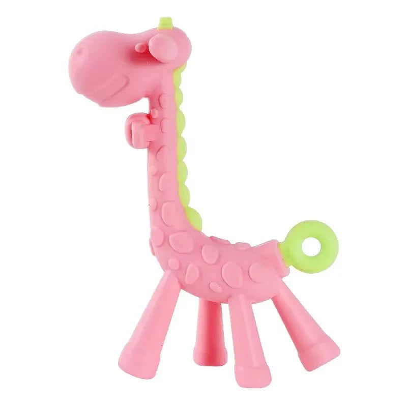 Giraffe Teether Silicone Multicolour Gum-Massaging Texture