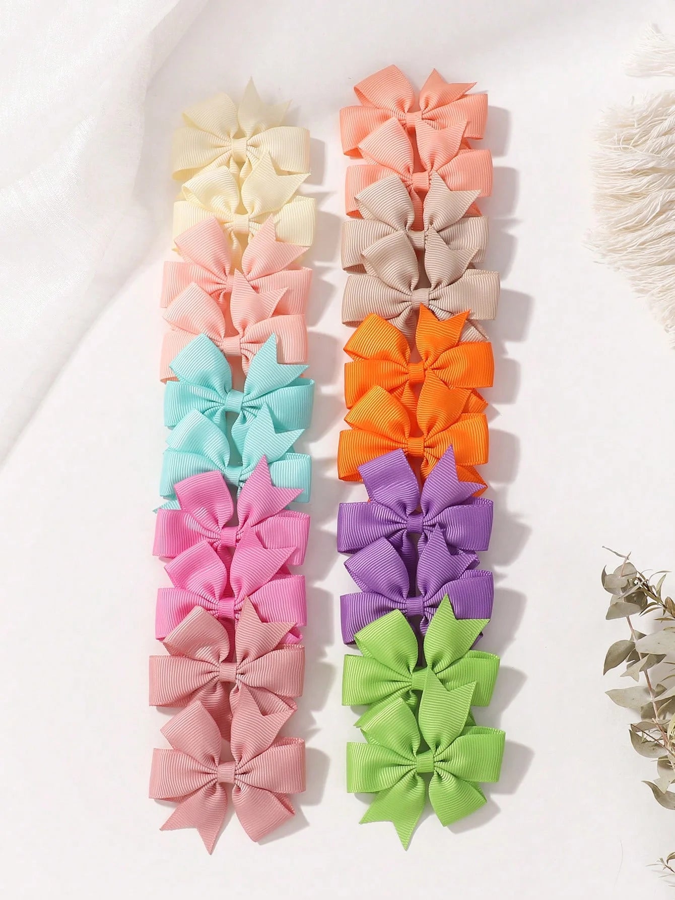 Hair Bows Polyester Grosgrain Multicolour Holds Shape For Sensitive Skin