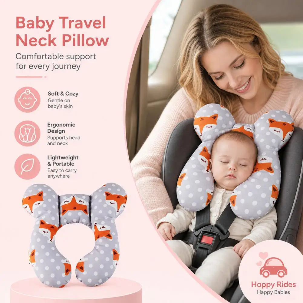 Baby Pillow Protective Travel Car Seat Head Neck Support Pillows Children U Shape Headrest Toddler Cushion For Kids
