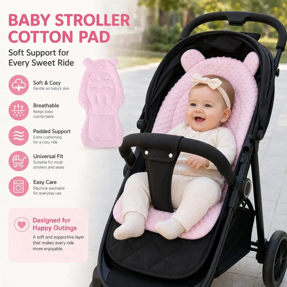 Baby Stroller Seat Cushion Cotton Infant Double-sided Seat Pad Thick Warm Universal Child Cart Mattress Mat Stroller Accessories