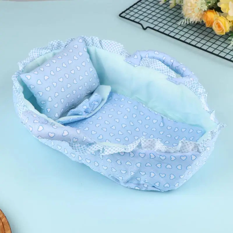 Hand Pull Basket Dollhouse Accessory Cute Design Fit Dolls Under 35cm Dress Up Toy Gift For Little Girls