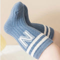 Baby Knee-High Socks 3-Pack – Cotton Letter Stripe