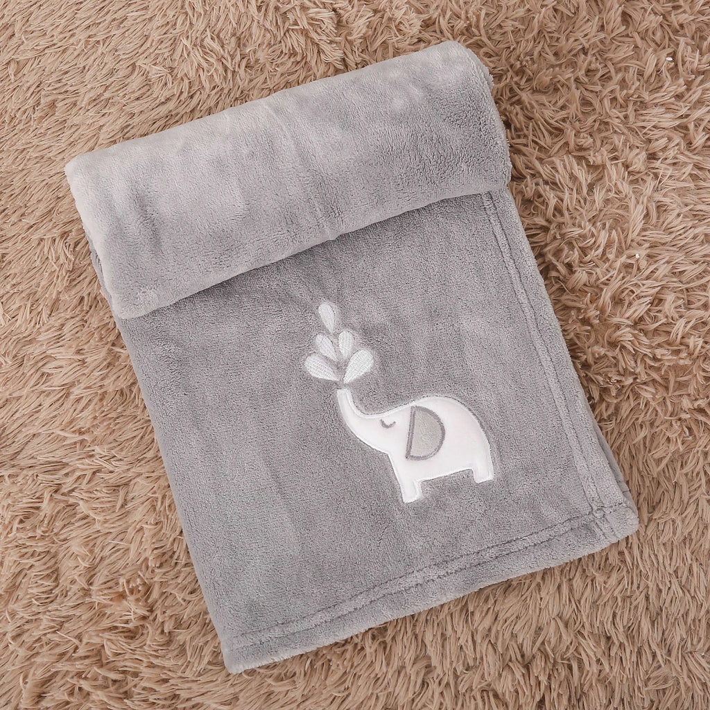 4Pcs newborn baby Toddler Crib Bedding Set Baby Cot juegos de cama de bebé (Comforter Fitted Sheet Crib Skirt Blanket)