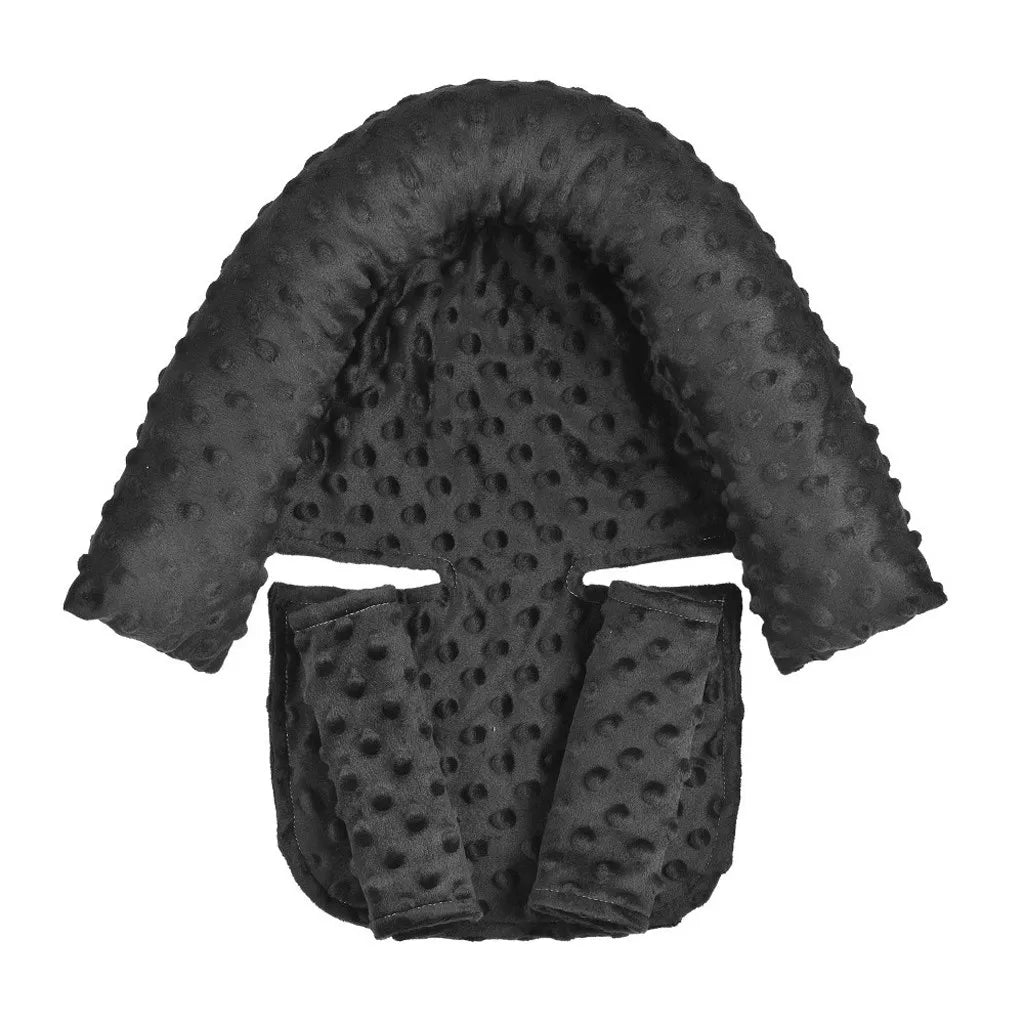 Car Seat Head Support Pillow Soft Dot Fleece Seat Belt Cover