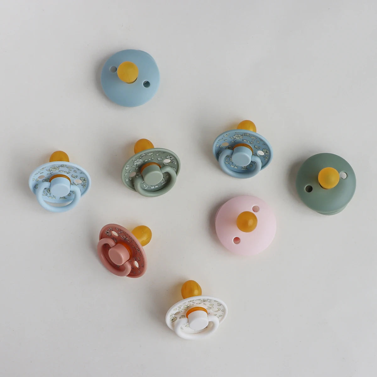 Erduo Floral Newborn Infant Baby Care Shower Gift Latex Rubber Sucking Nipple Pacifier Babies Soother Dummy Pacifiers for Baby 0