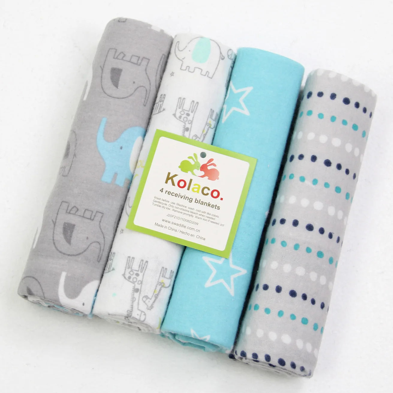 4Pcs Lot 100 Percent Cotton Muslin Flannel Baby Swaddles Soft Newborn Blankets Unisex Wraps