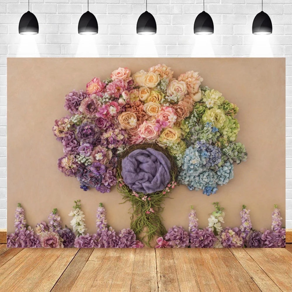 Your Newborn Photo Backdrop Floral Birthday Theme Studio Background For Kids Photo Shoots