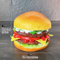 Realistic Fake Hamburger Model PU Material Food Display Prop (1PC) for Photography Decoration Restaurant Window Display Party