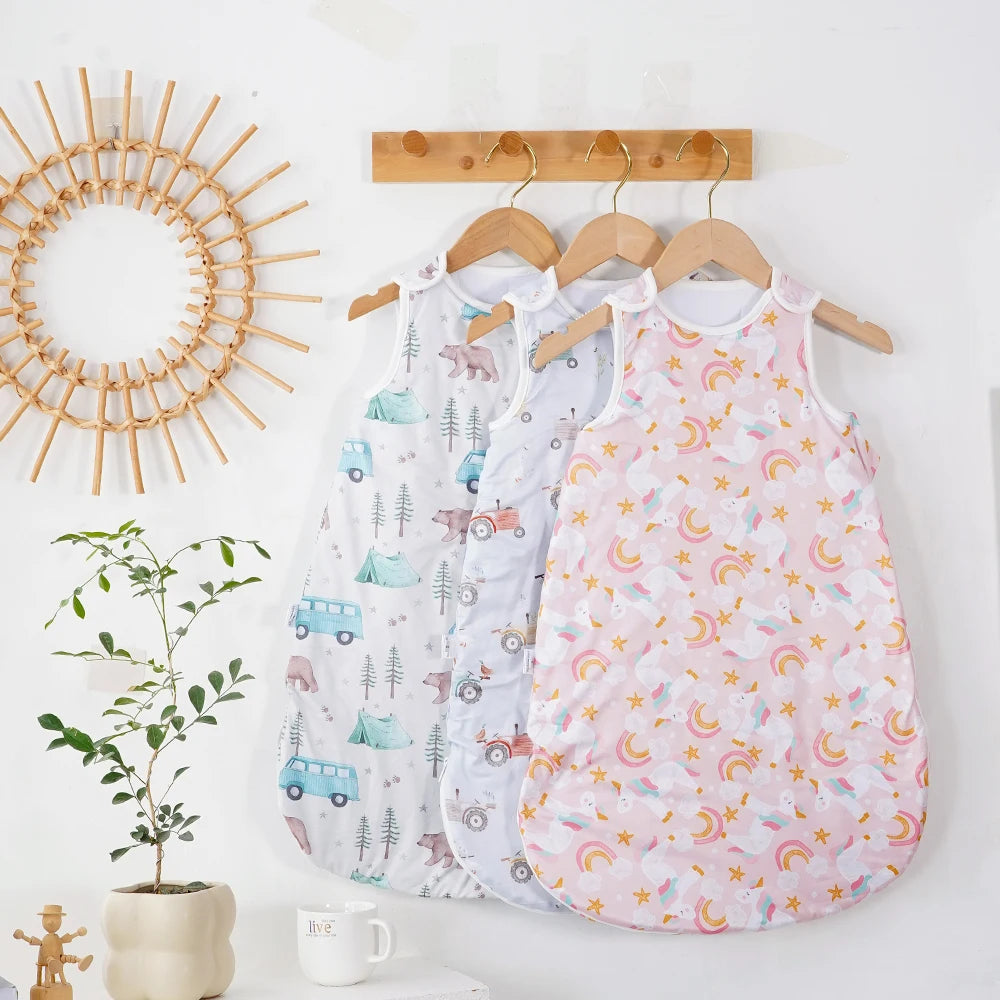Elinfant Cozy Soft Thick Baby Sleeping Bag For Autumn Winter Sleeveless Design Sleep Sacks