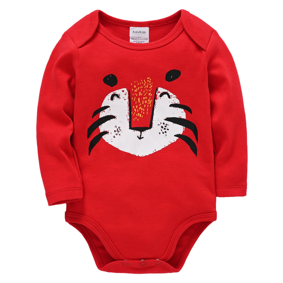 Baby Cotton Romper – Cartoon Long Sleeve, 3–12 Months