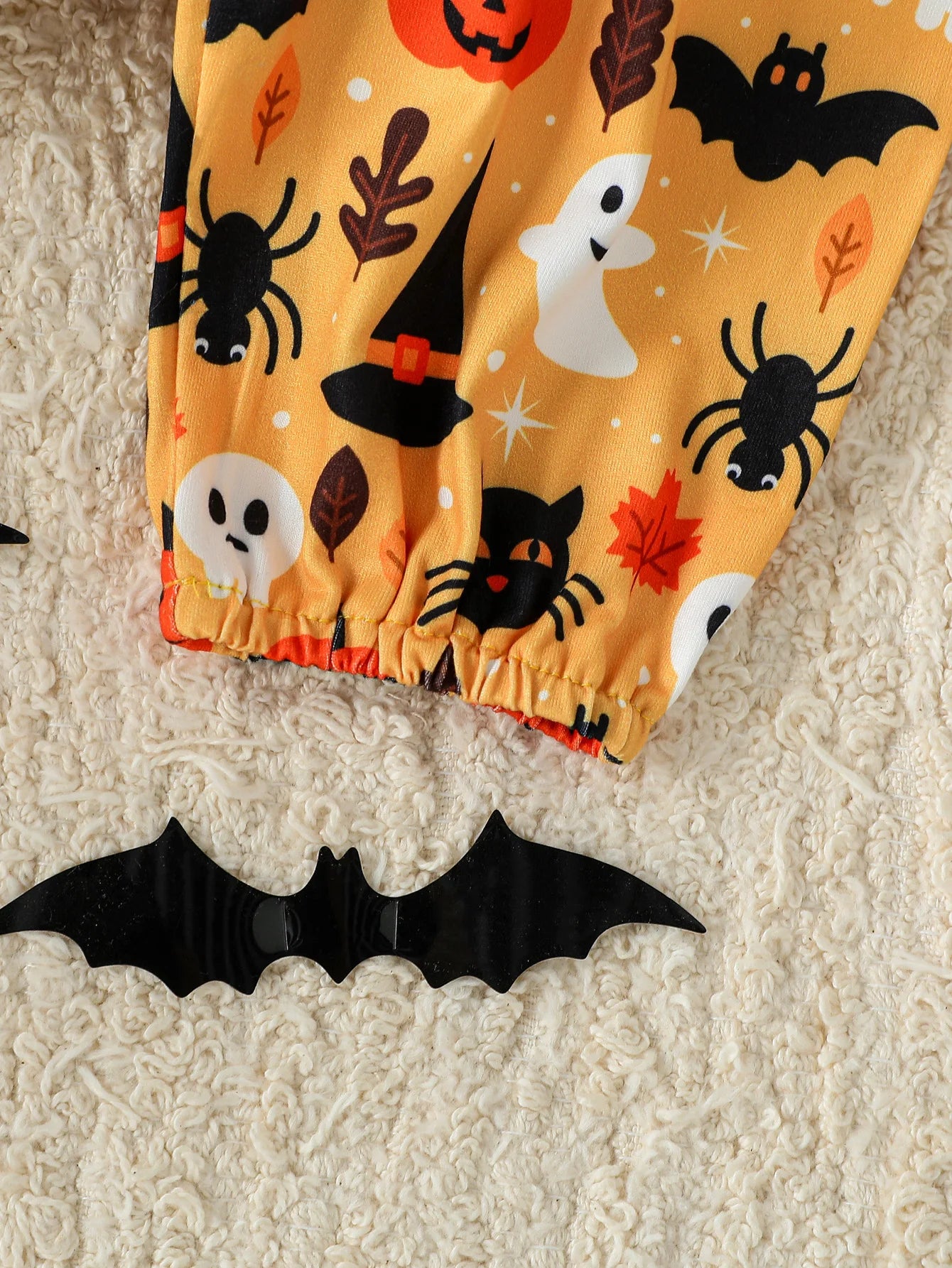 3Pcs Autumn Halloween Infant Baby Girl Boys Outfit Print Long Sleeve Romper Pants Fall Cute Streetwear Clothes Set+Hat