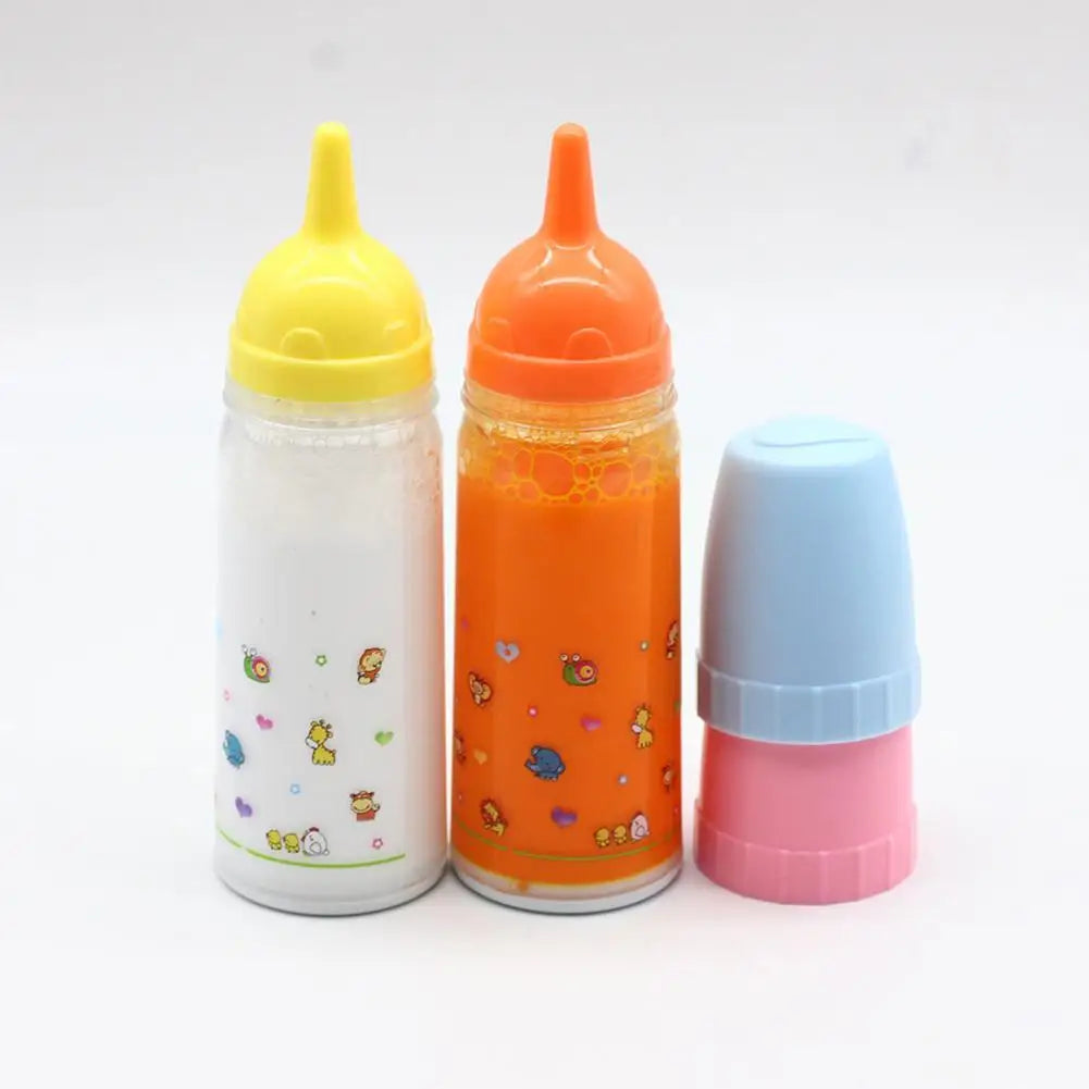2pc/set 15CM Doll Accessories Reborn Doll Plastic Tableware Pacifier Juice&Magic Milk Bottles Bathing Items Dollhouse Toy