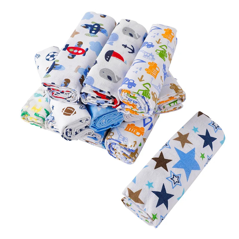 New Colors Cotton Baby Blanket Newborn 76x76cm Baby Bedsheet Supersoft Flannel Diapers New Born Blanket Swaddle 4pcs/pack