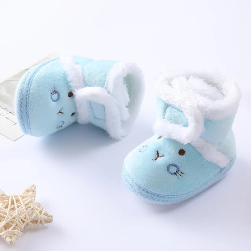 Newborn Baby Girl Boy Shoes First Walkers Winter Thick Warm Infant Baby Shoes Cute Toddler Baby Shoes for Girls Boys 0-9Month