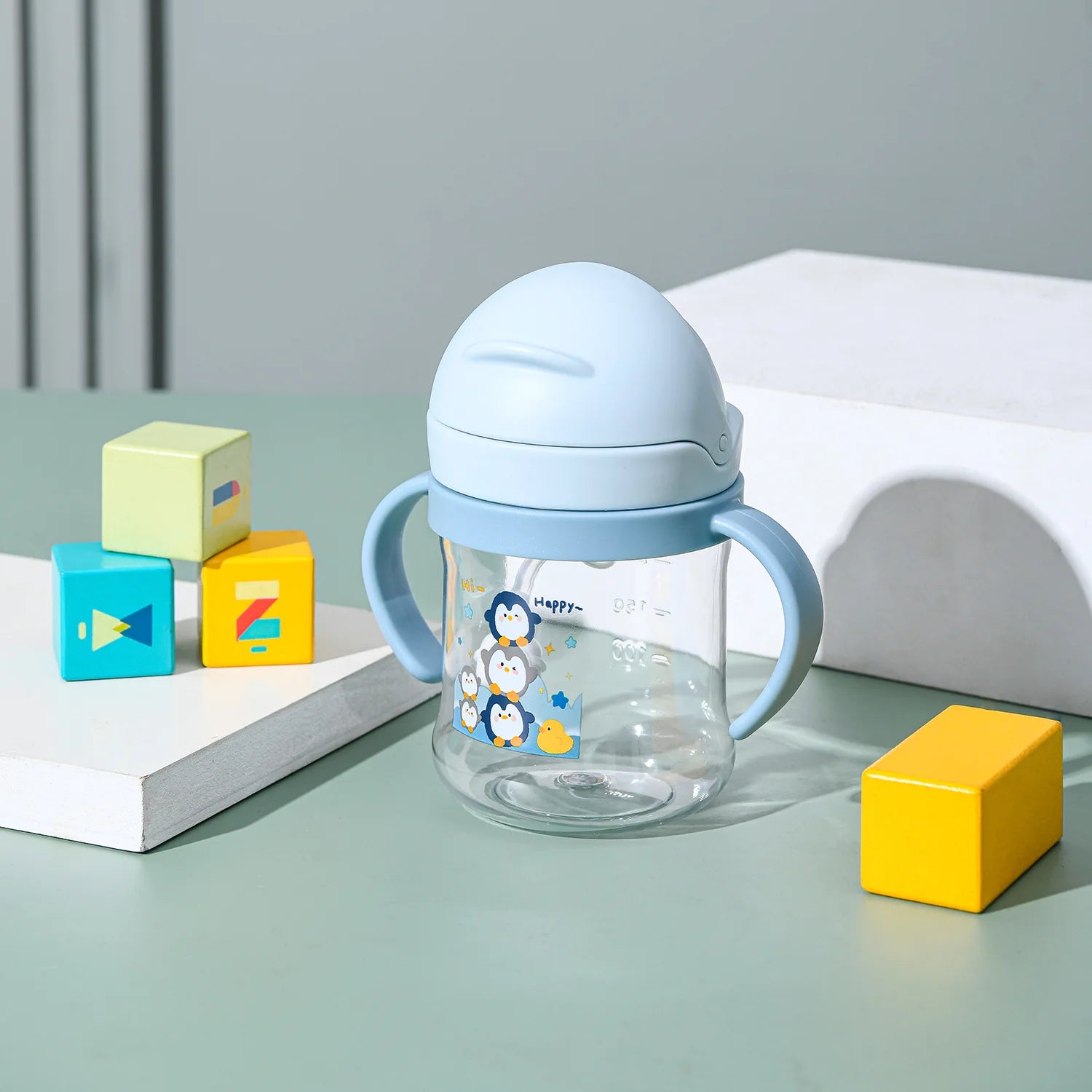 Kids Cup PP Anti-Choke Straw Easy Grip 300 ml For Babies