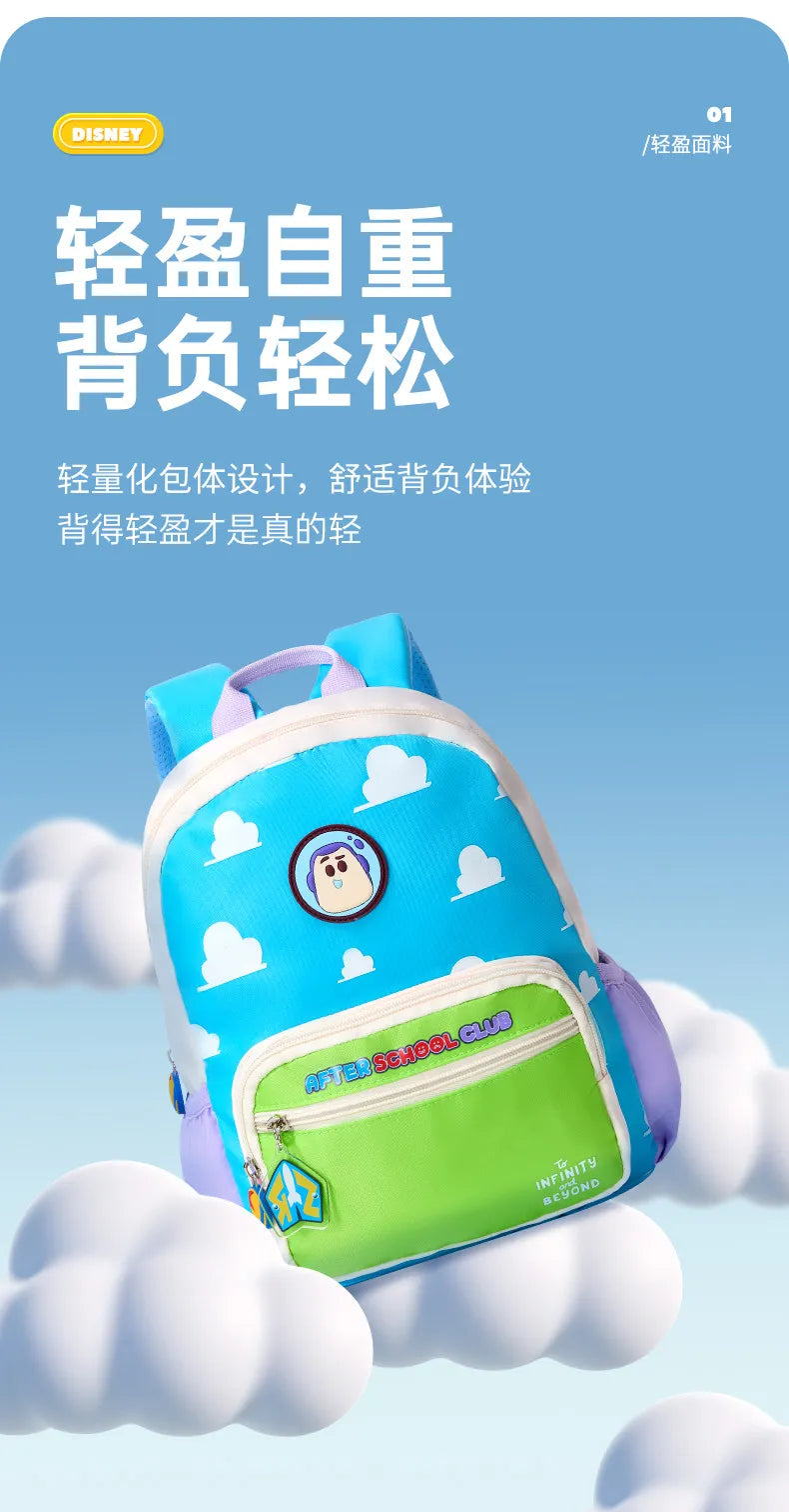 Toy Story Orthopedic Backpack Woody Buzz Lightyear Rex Ultra Light Spine Protection School Bag Kindergarten Primary Student Gift