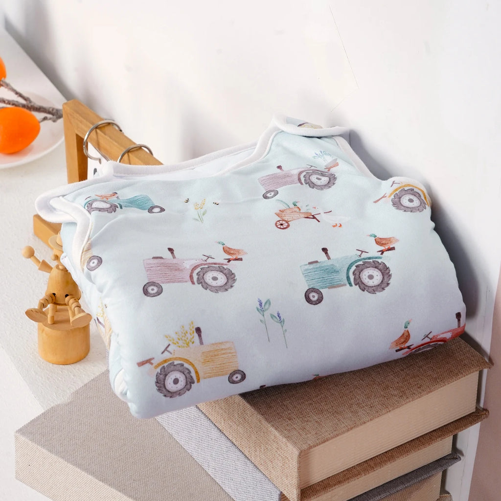 HappyFlute Baby Sleeping Bag Bamboo Cotton Warm Wearable Blanket Winter Print Vest Sleep Sack For Newborn