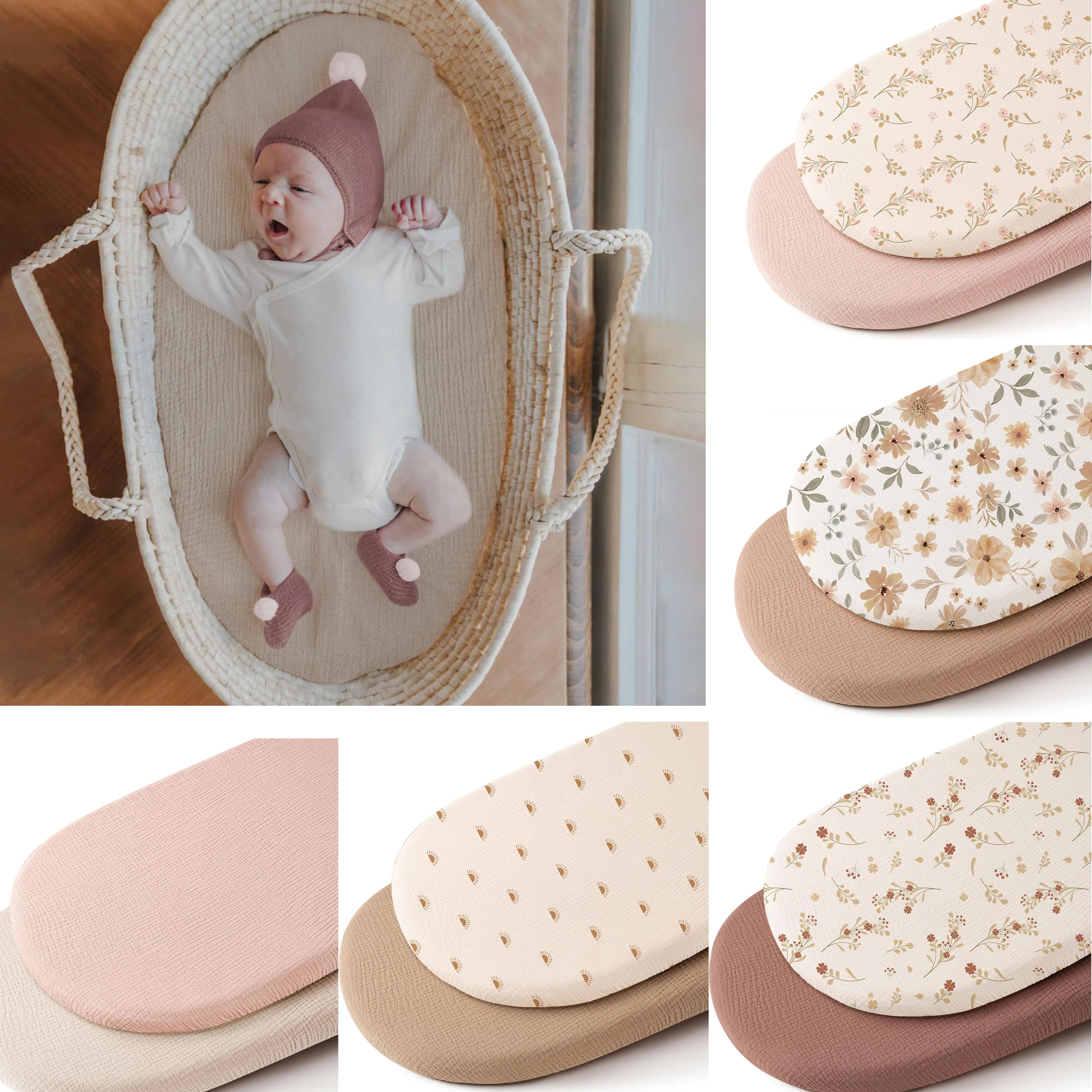 Two Pack Breathable Cotton Baby Crib Fitted Sheets Universal 32x17 Inches Soft and Cozy For Your Newborn