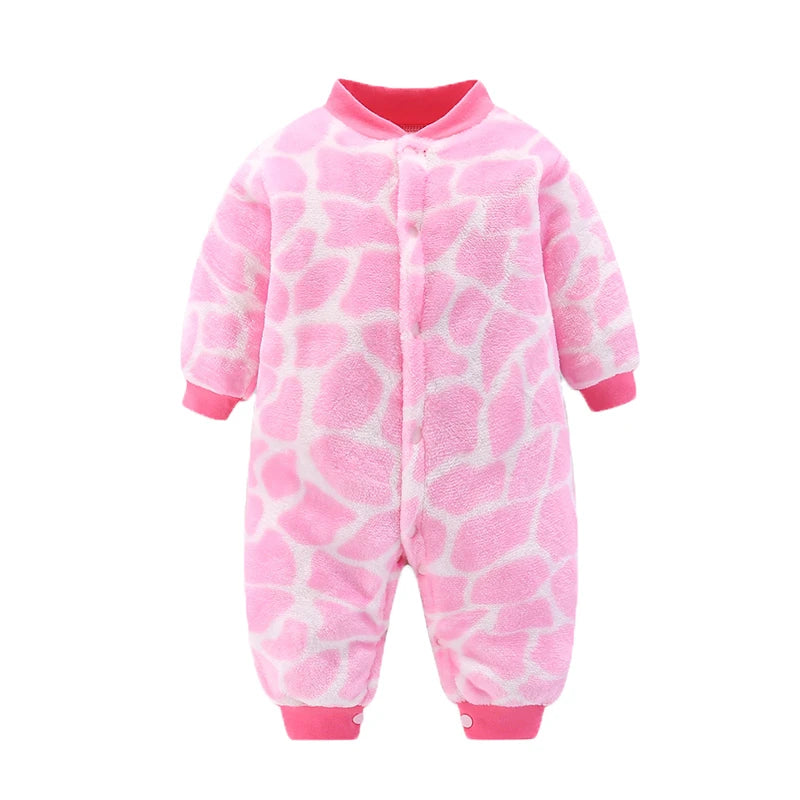Unisex Baby Romper Jumpsuit Soft Flannel 0 To 18 Months Spring Winter Clothes For Newborns