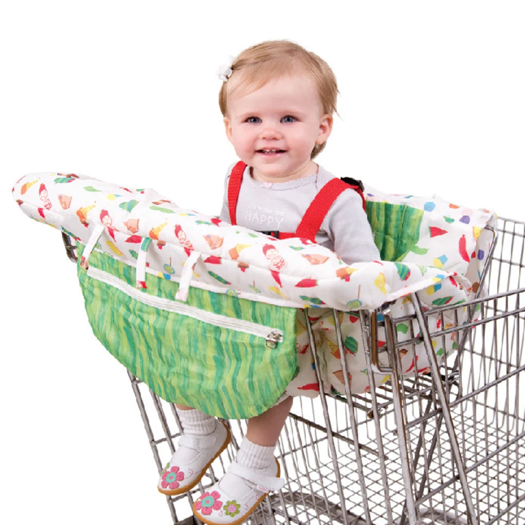 Shopping Cart Cushion Protective Pad Travel Baby Seat Covers with Safety Belt