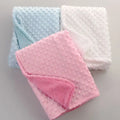 Blanket Swaddle Set Berber Fleece White And Pink Dot Grows With Baby