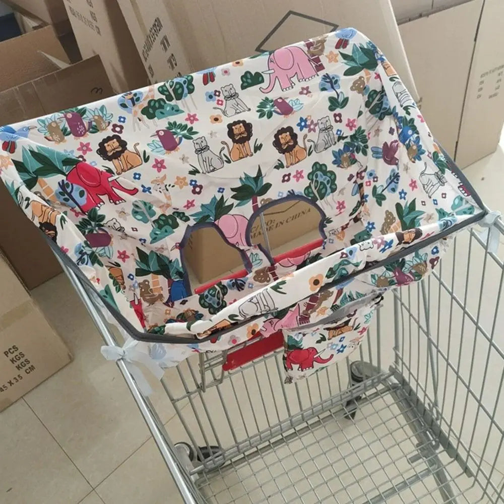 Cartoon Shopping Cart Cover Waterproof Anti-Dirty Kids Seat Cushion Item Baby Seat Pad for Grocery Supermarket Traveling
