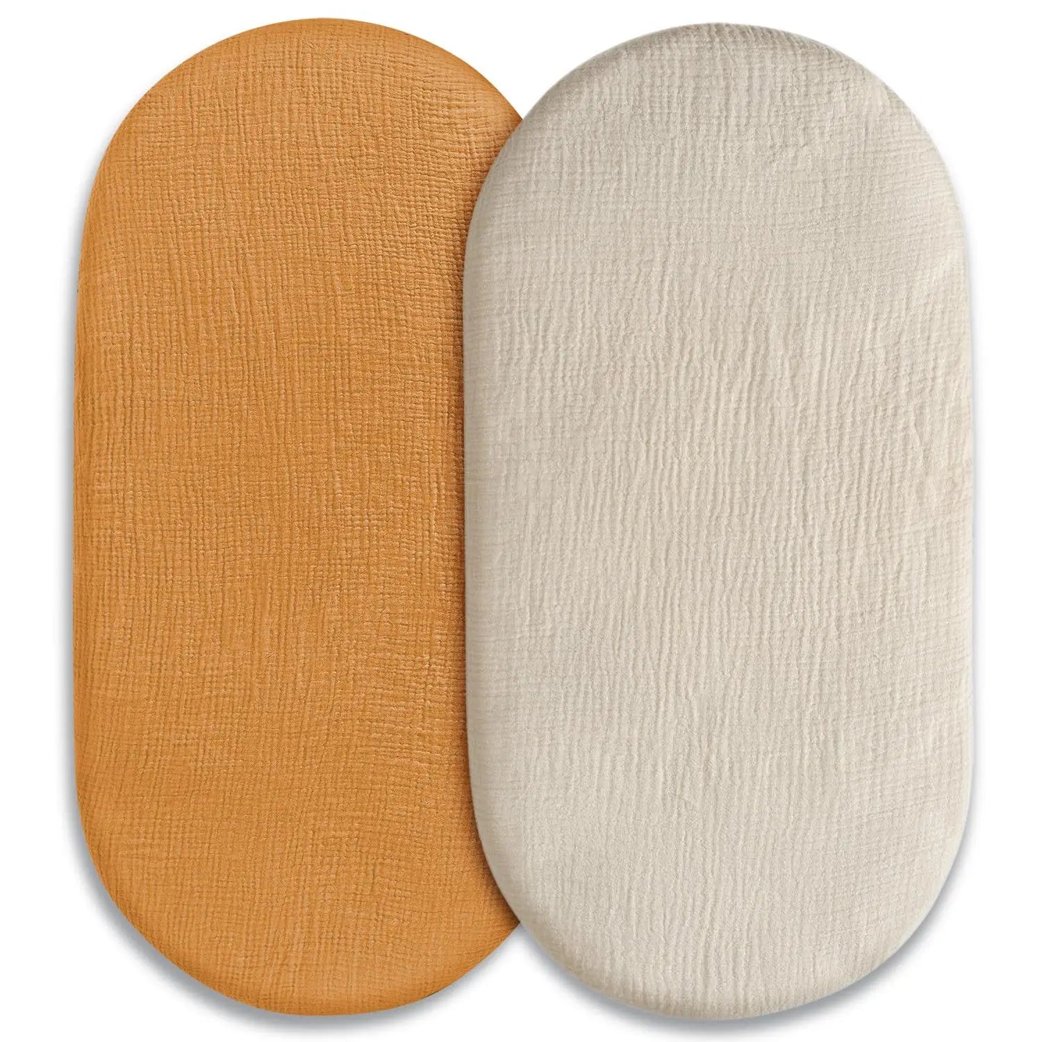Two Pack Breathable Cotton Baby Crib Fitted Sheets Universal 32x17 Inches Soft and Cozy For Your Newborn
