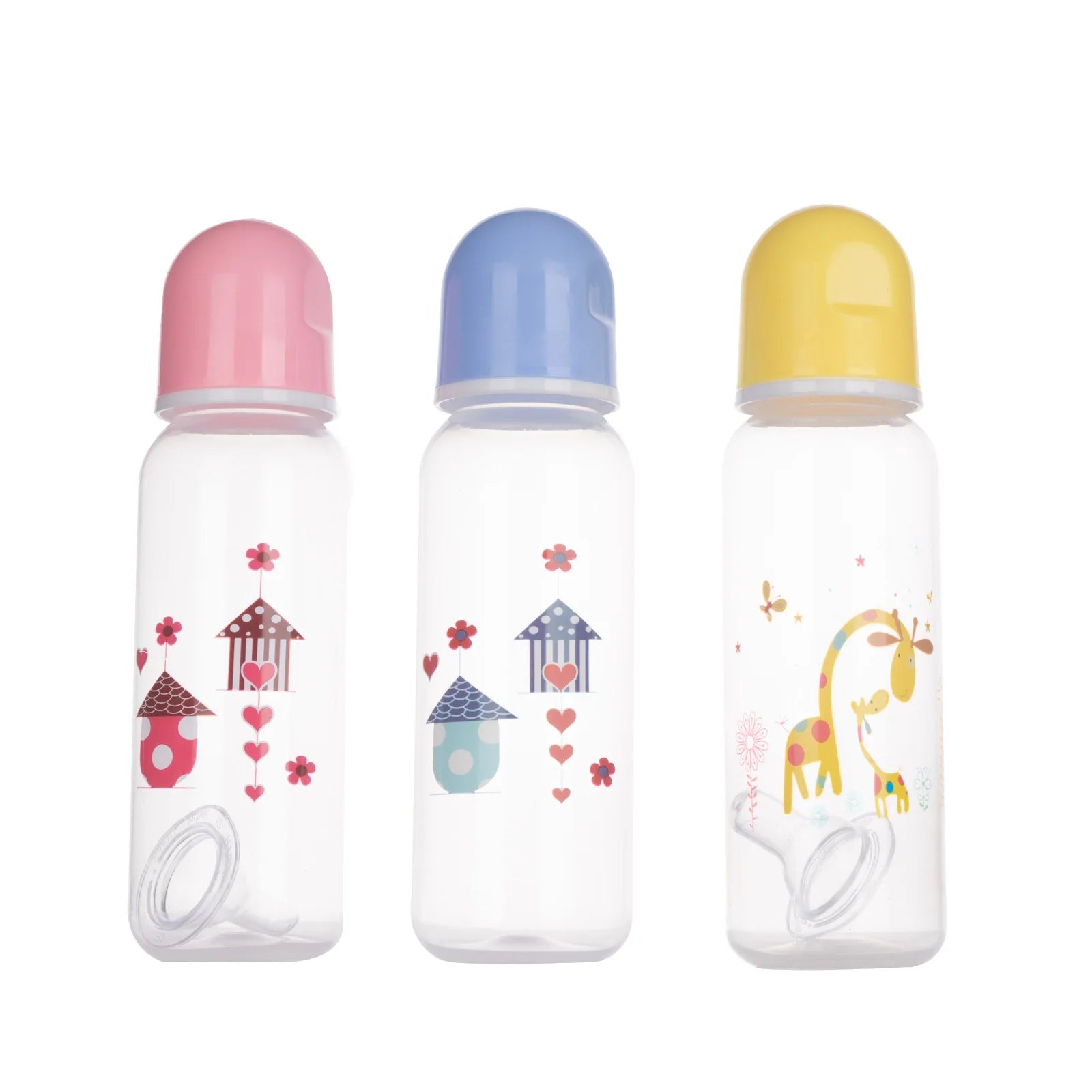 250mL Cute Kawaii Cartoon Food Storage Cup Baby Safe PP Material Feeding Water Bottle for Newborn Toddlers Infant Accessories
