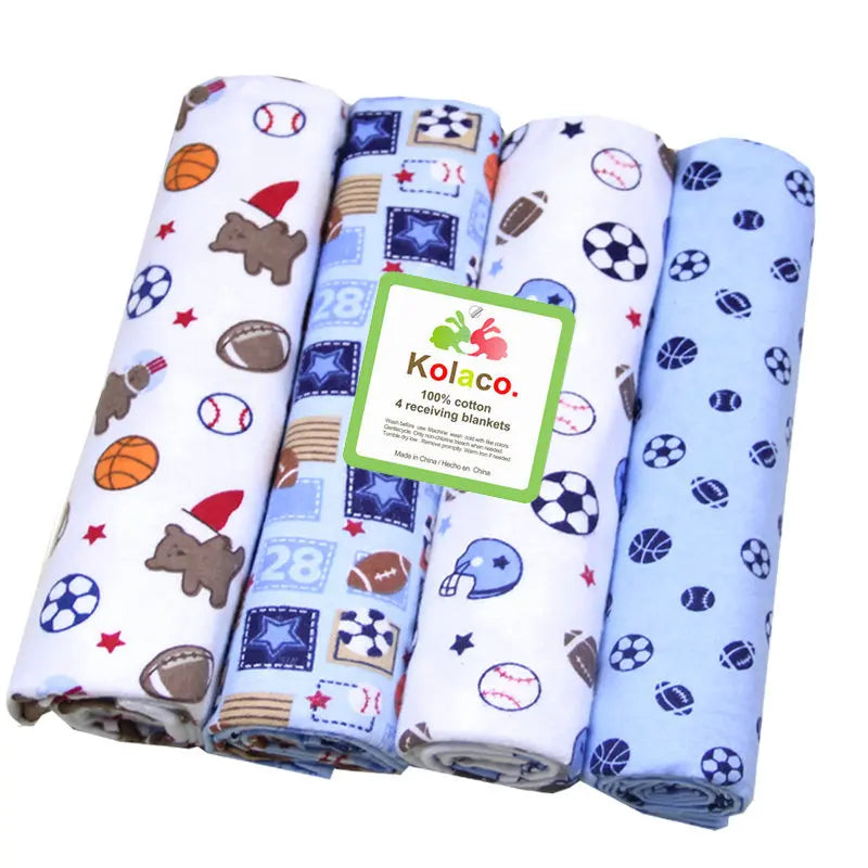 Receiving Blanket Flannel 76x76 cm Four Pack Oversized Swaddle