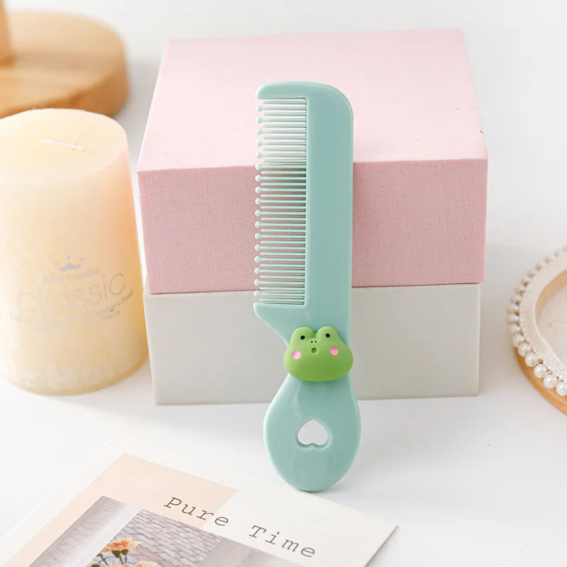 Your Portable Hair Brush And Mini Comb For Babies And Kids For Gentle Detangling With Cute Cartoon Animal Floral Design