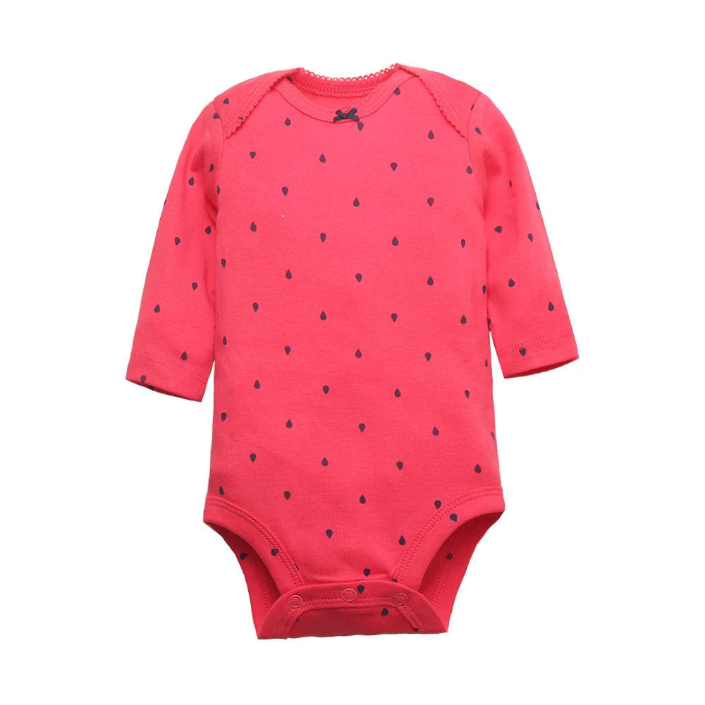 2026 Newborn Baby Girl Clothes Long Sleeve 100% Cotton 5 Pieces/Lot Baby Bodysuits, Infant Clothing 3-24M
