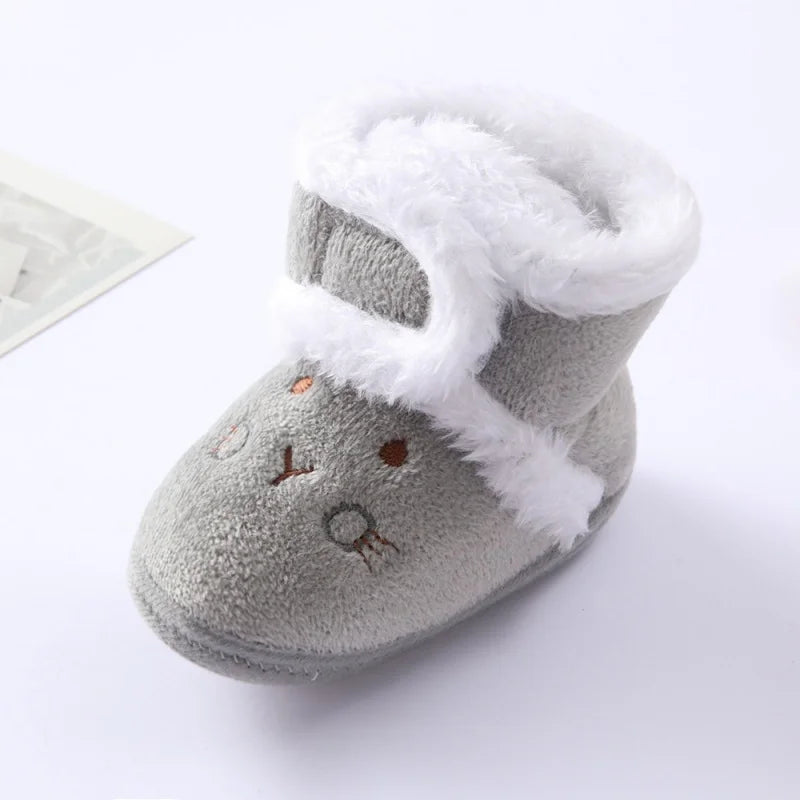 Newborn Baby Girl Boy Shoes First Walkers Winter Thick Warm Infant Baby Shoes Cute Toddler Baby Shoes for Girls Boys 0-9Month
