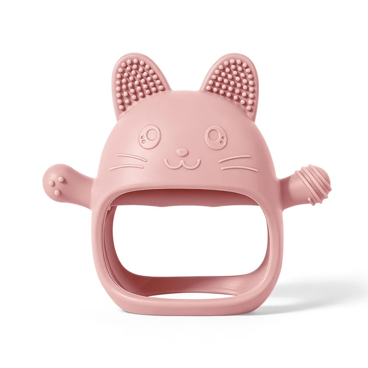 Baby Teething Mitten Silicone Bunny Wearable Easy-Grip Design
