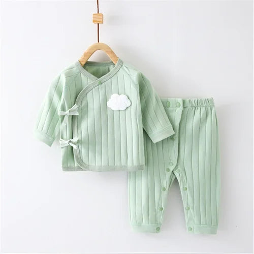 Infant Baby Girls Boys Sets Cotton Newborn Long Sleeve Clothes Pants 2Pcs Set Spring Autumn Clothing For Baby Costume 3-6Month