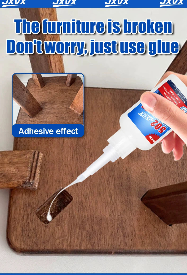 50g Professional 502 Super Glue Extra Strong Fast Instant Adhesive Cyanoacrylate Hardware Plastic Metal Cars Wood Craft Glass Hobby Seconds Bond With distributor waterproof.