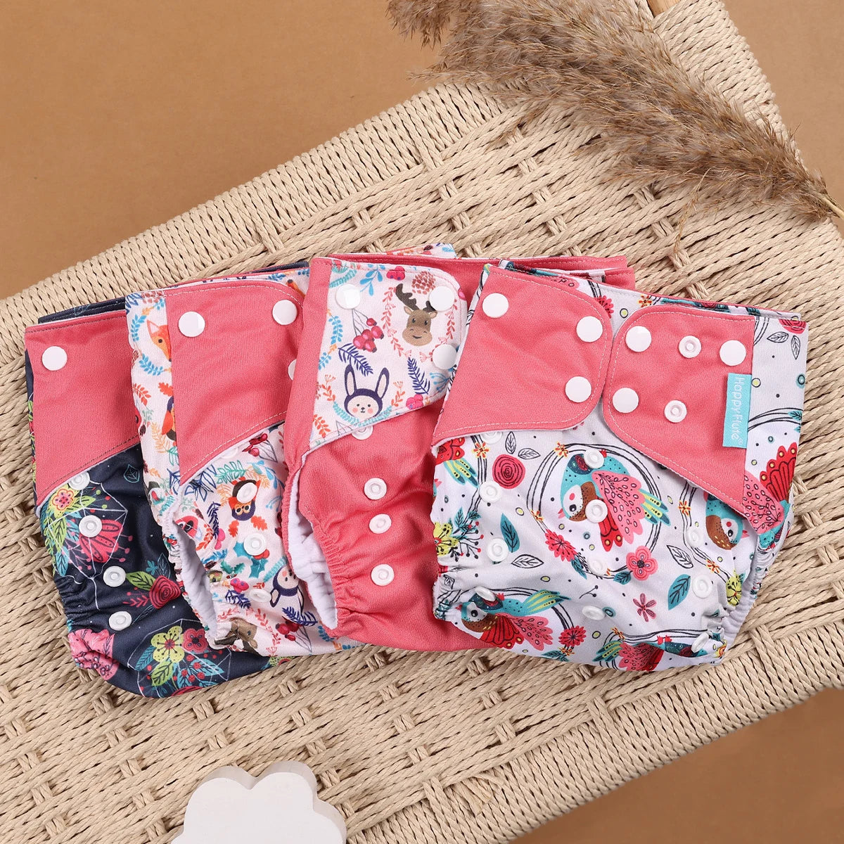 Your Perfect Cloth Diaper Covers Set Washable, Eco Friendly, Adjustable Fit For 3 To 15 Kg